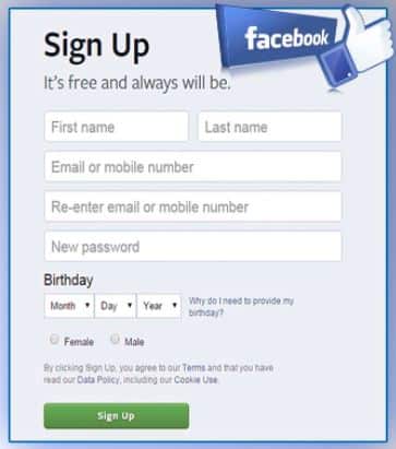 [Create Facebook Account Signup]- Step by Step to set up a facebook account1
