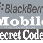 BlackBerry mobile secret codes
