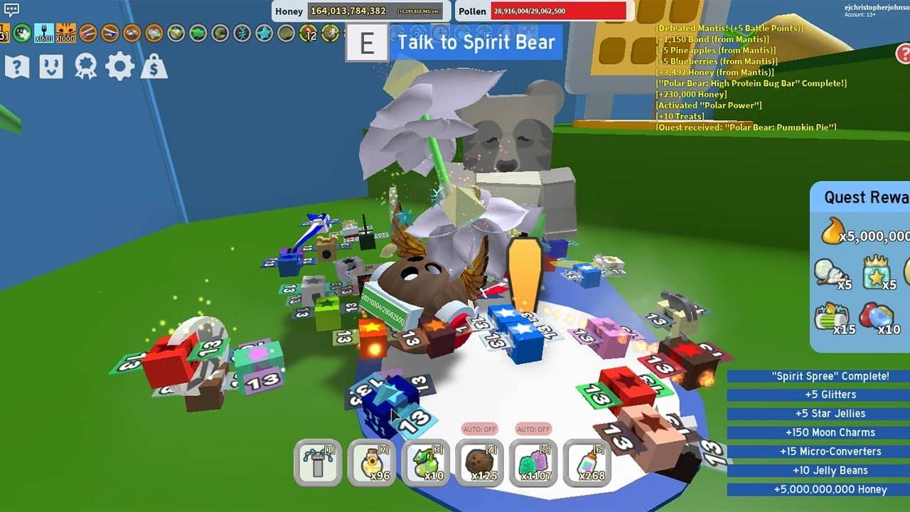 Bee Swarm Simulator Spirit Bear Quests