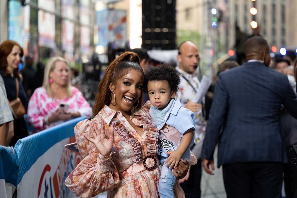 Mickey Guyton with her son