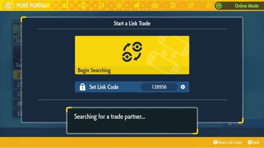 pokemon scarlet and violet link trade codes