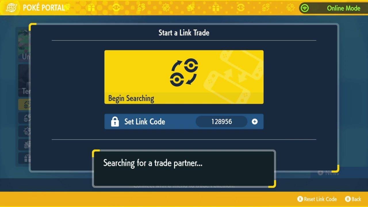 pokemon scarlet and violet link trade codes